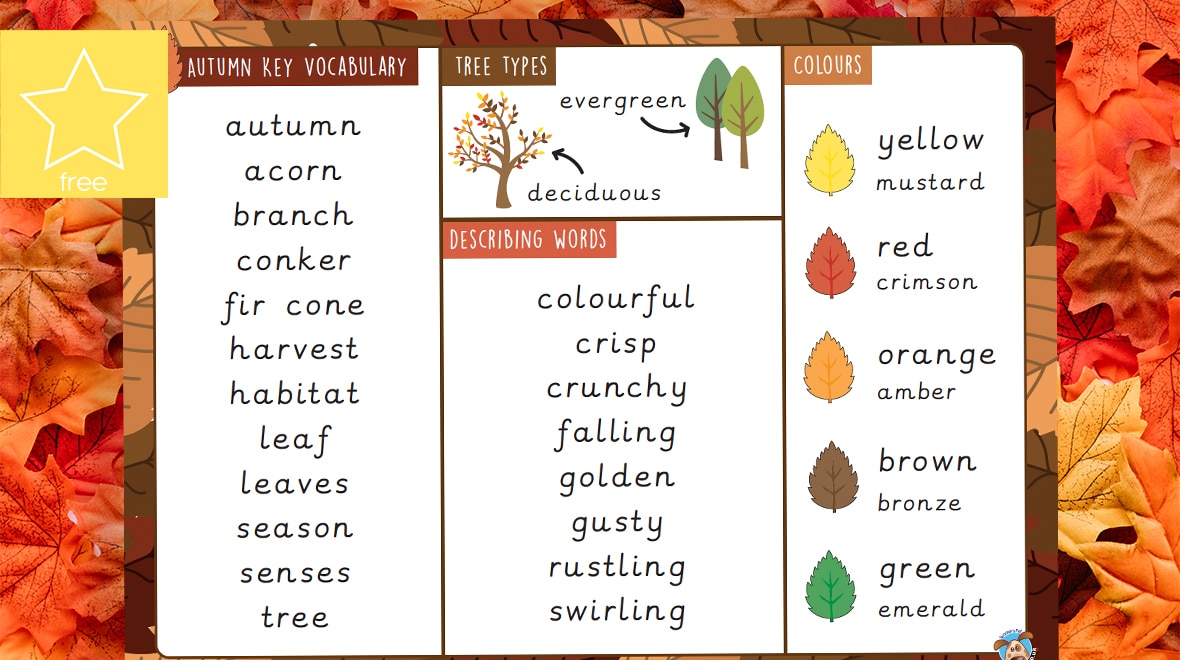 autumn adjectives