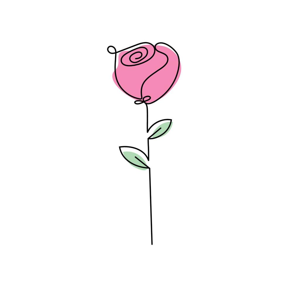 dibujo rosa minimalista