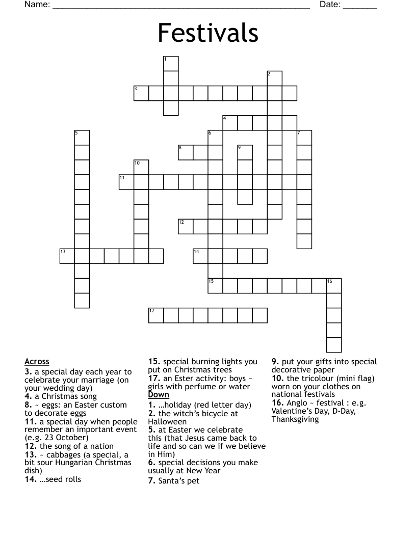 music festival crossword