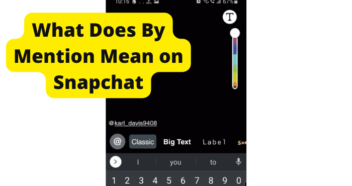 what does by mention mean on snap