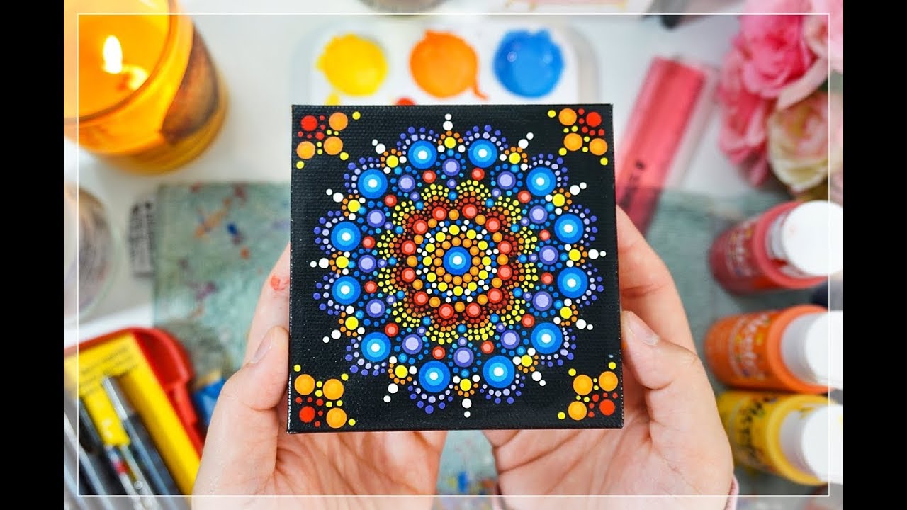 easy mandala art painting