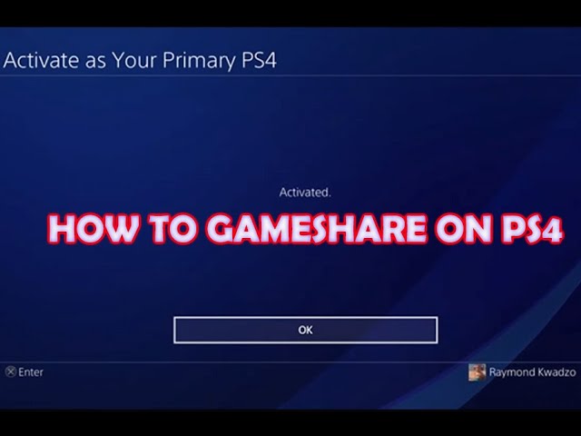 how to gameshare on ps4