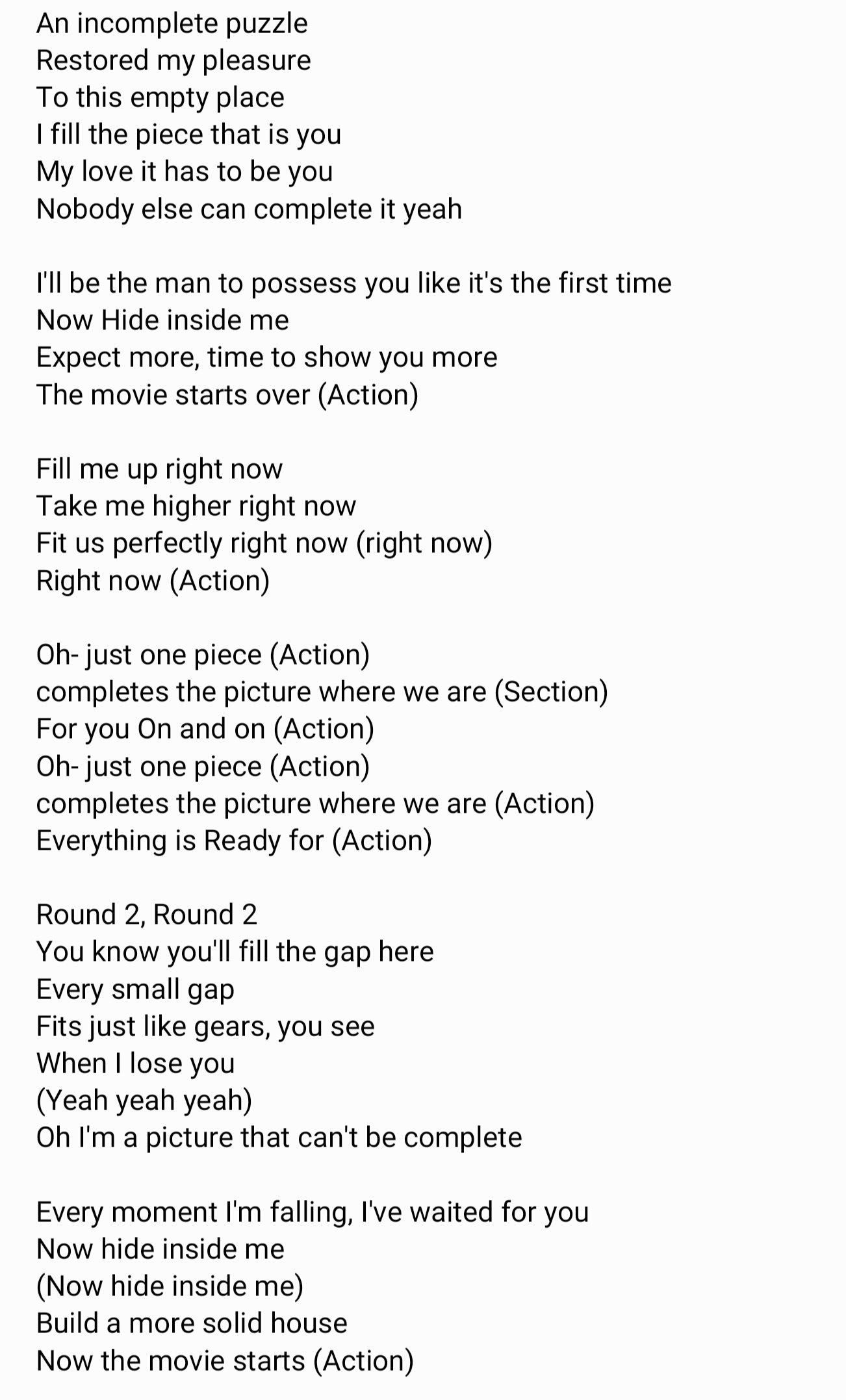 one piece lyrics english