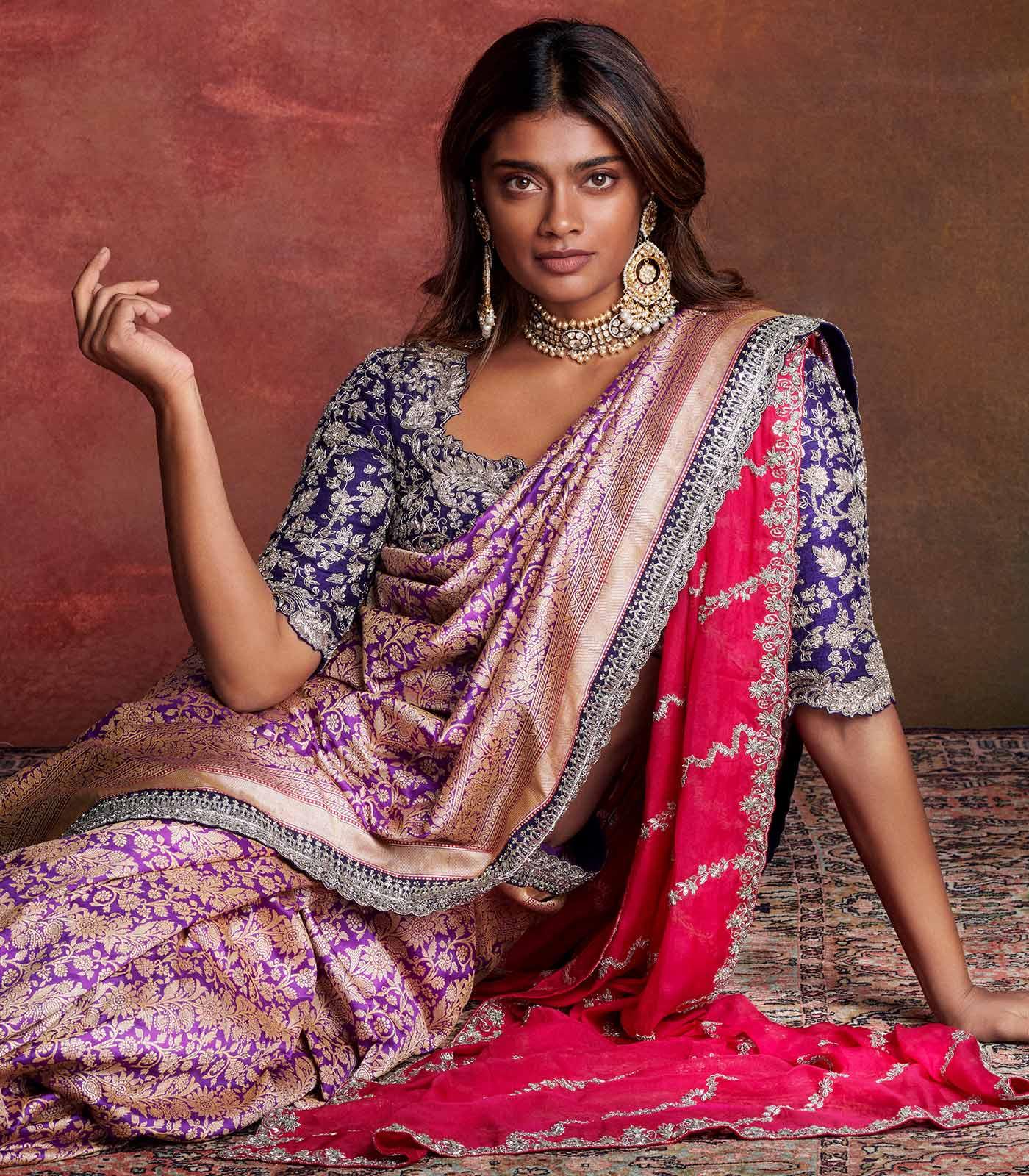 jayanti reddy purple saree