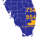 954 phone area code