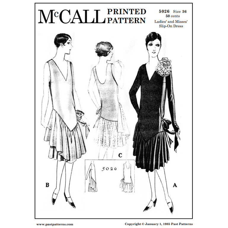 1920s dress sewing pattern