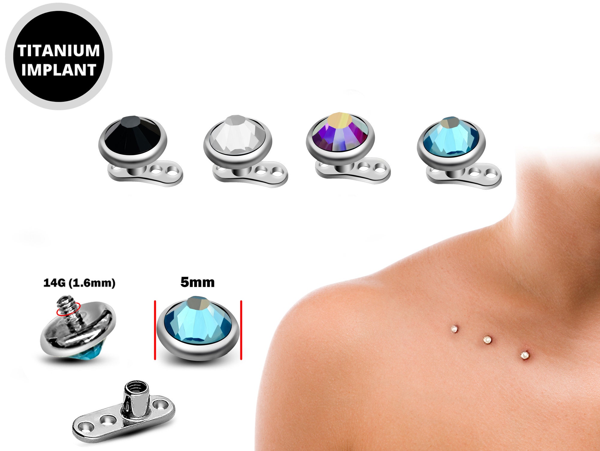 dermal piercing jewelry