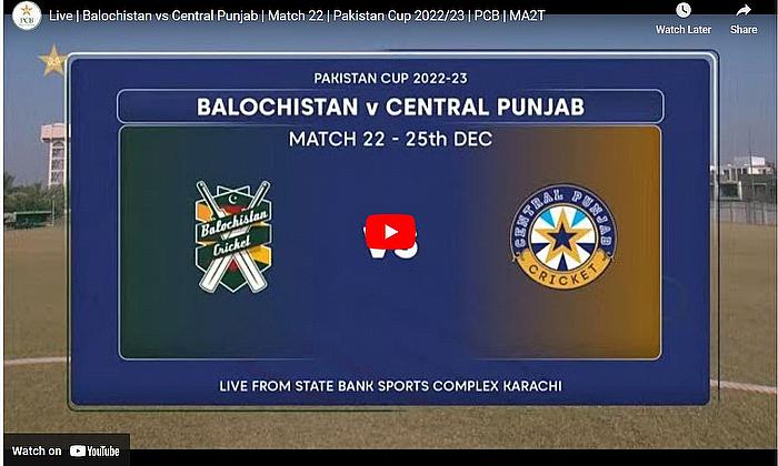 balochistan vs central punjab live