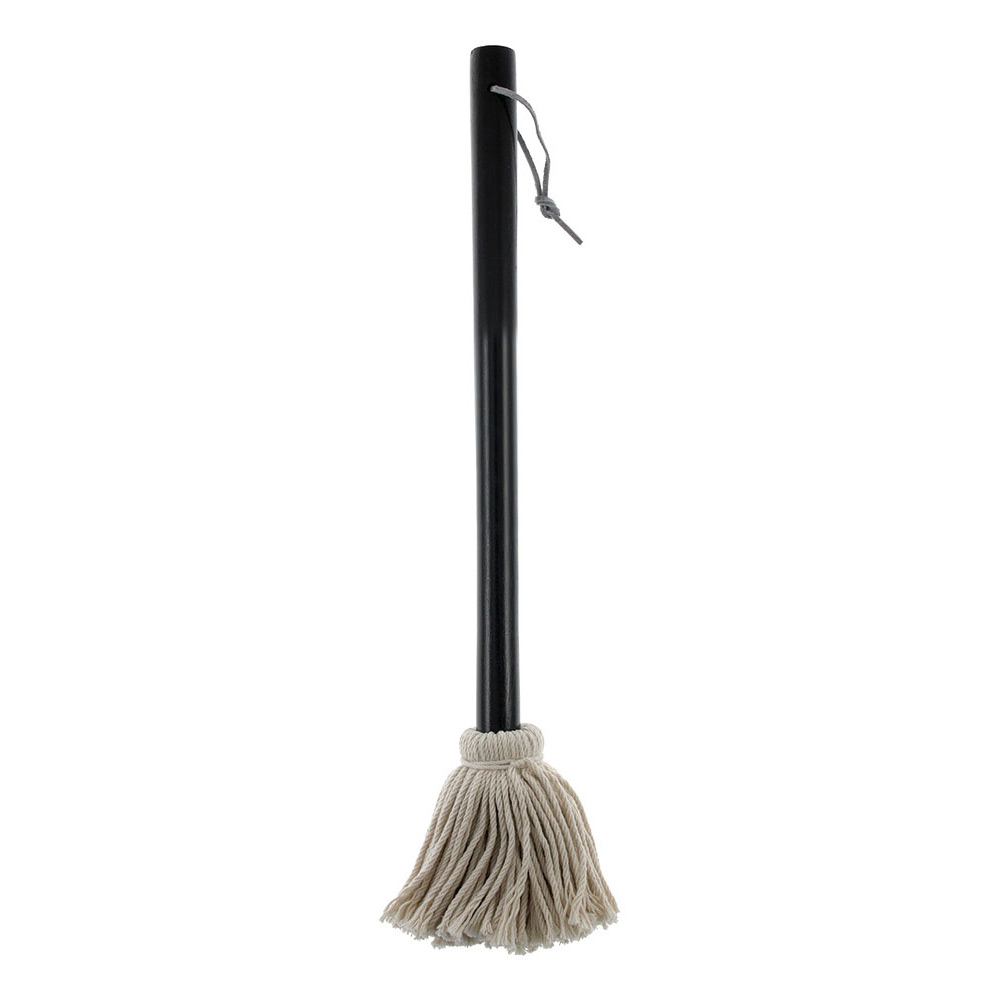 old fashioned mop with wooden handle