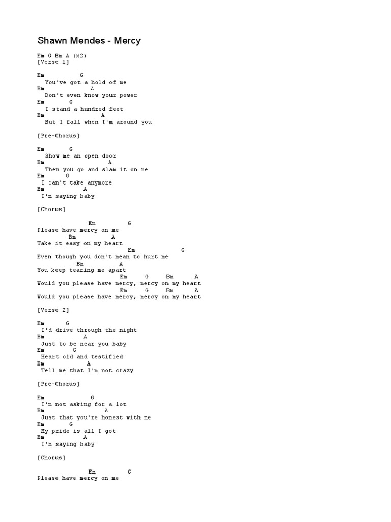 mercy lyrics