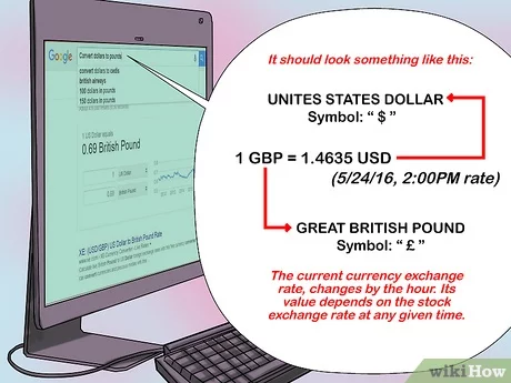 how to convert british pounds to usd