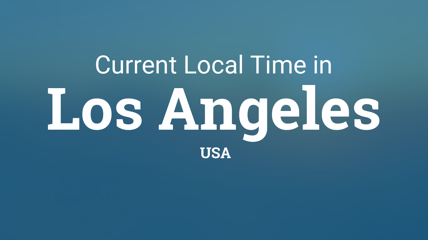 local time in los angeles usa