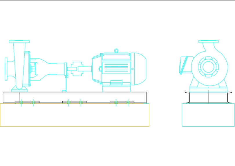 centrifugal pump autocad drawing