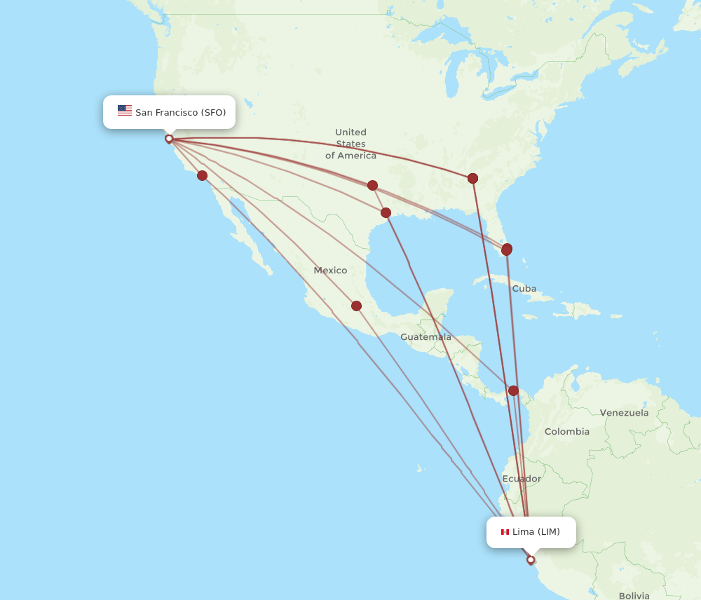 flights to peru from sfo