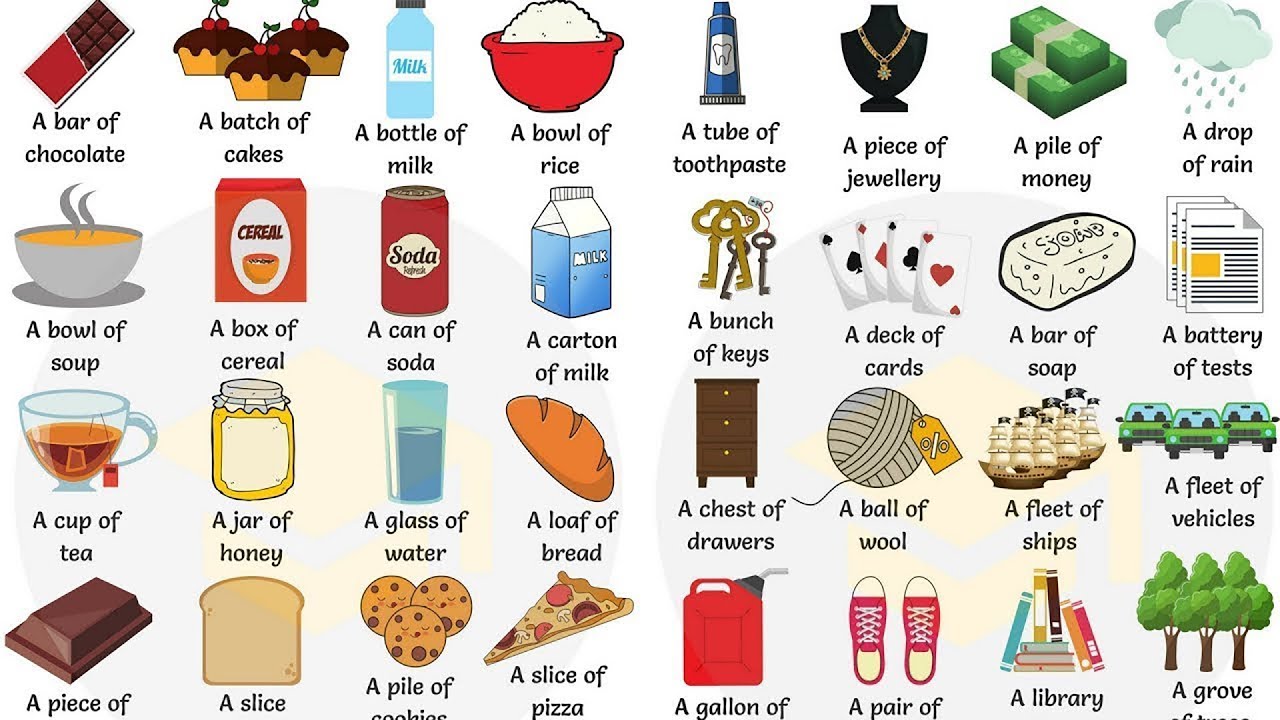 collective nouns for food