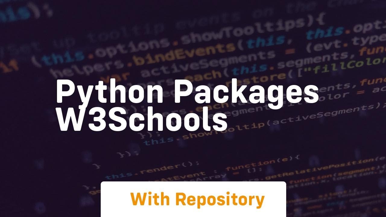 packages in python w3schools