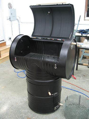 diy 55 gallon drum smoker