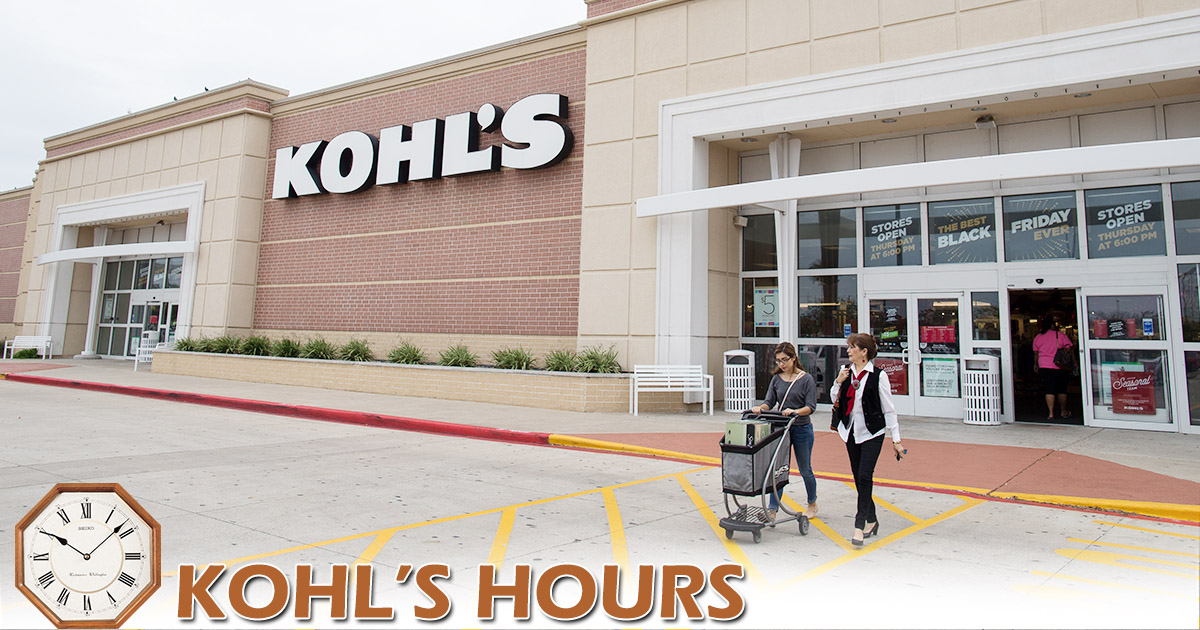 kohls hours sunday