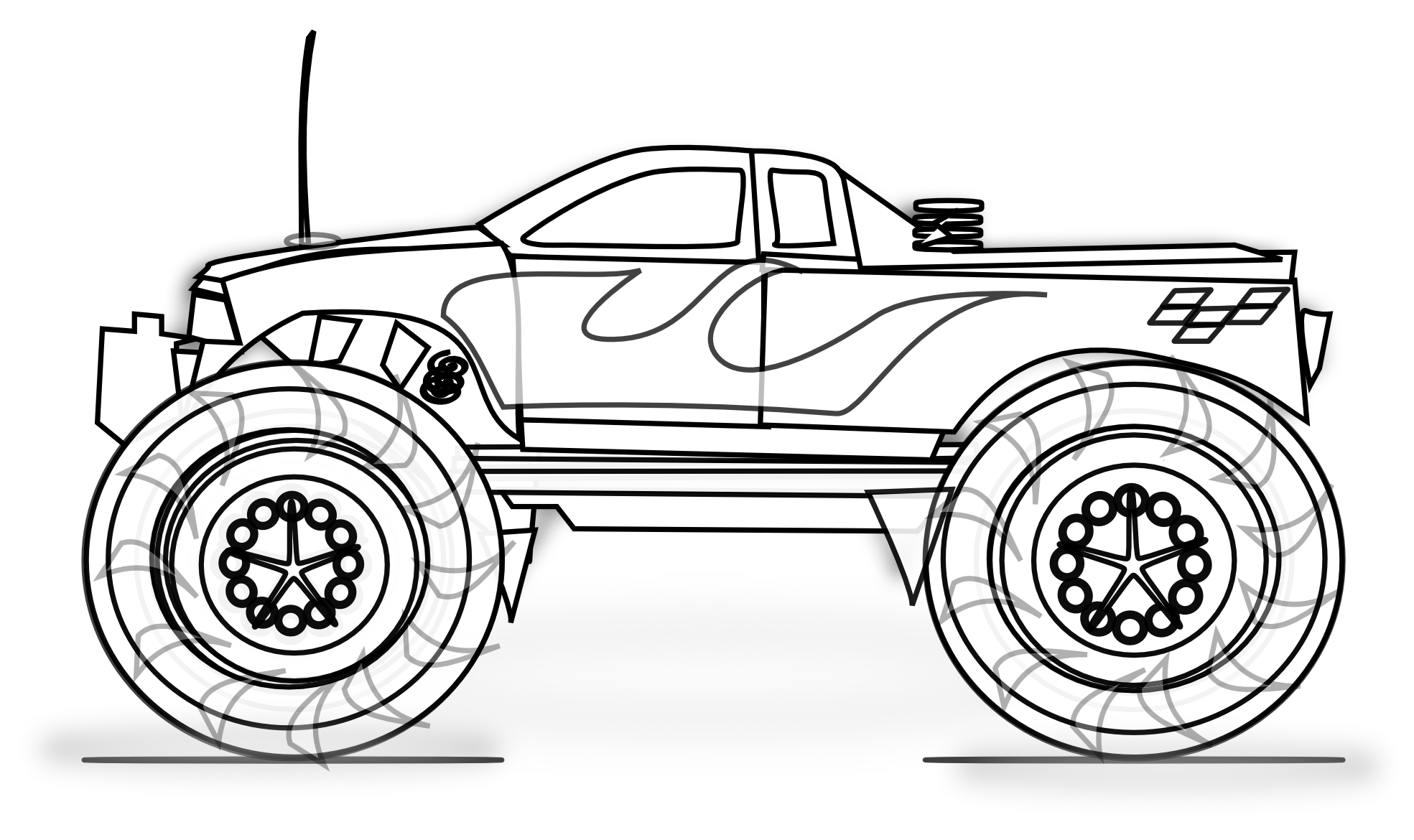 monster truck images to color