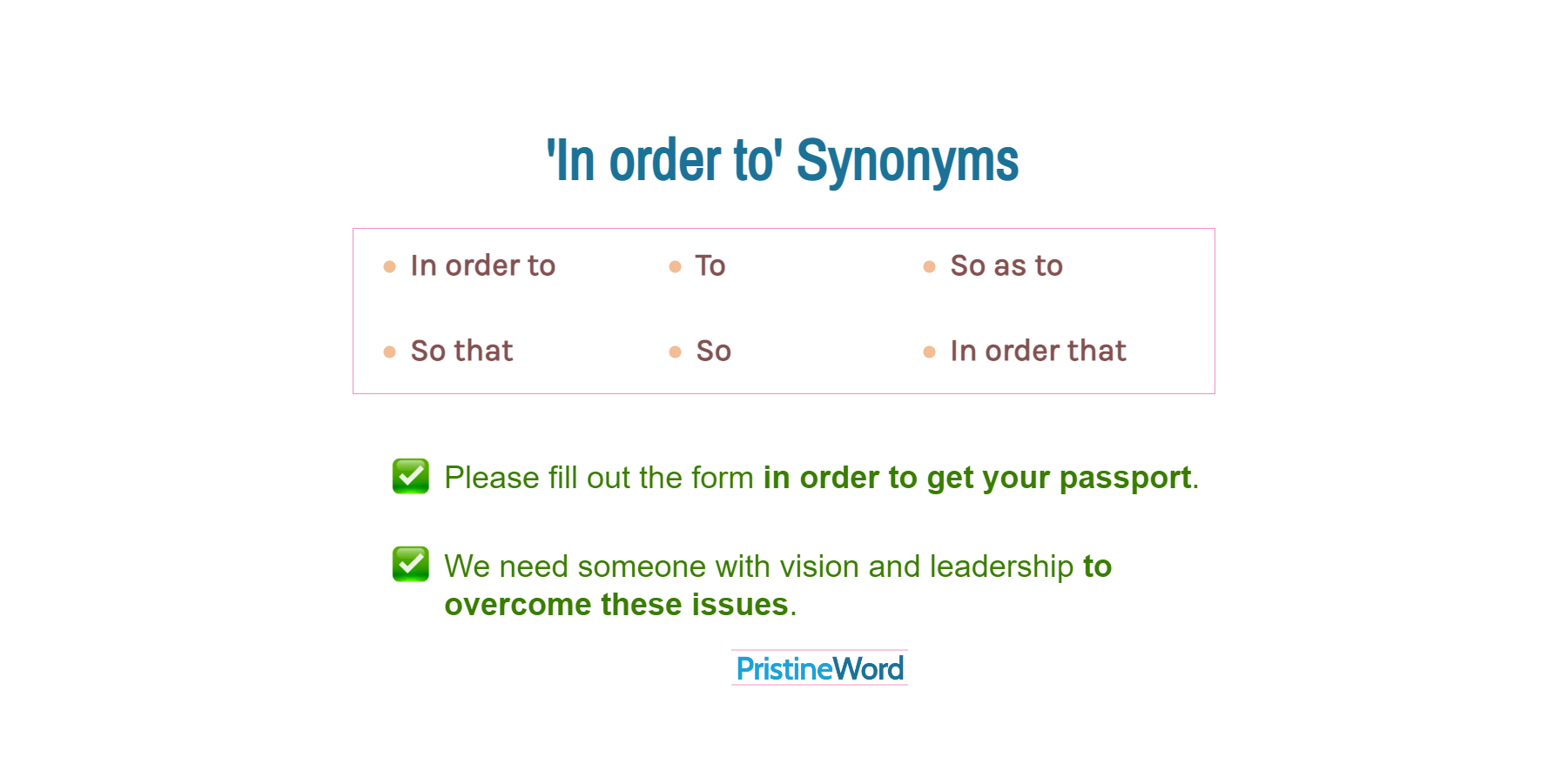 synonym in order to