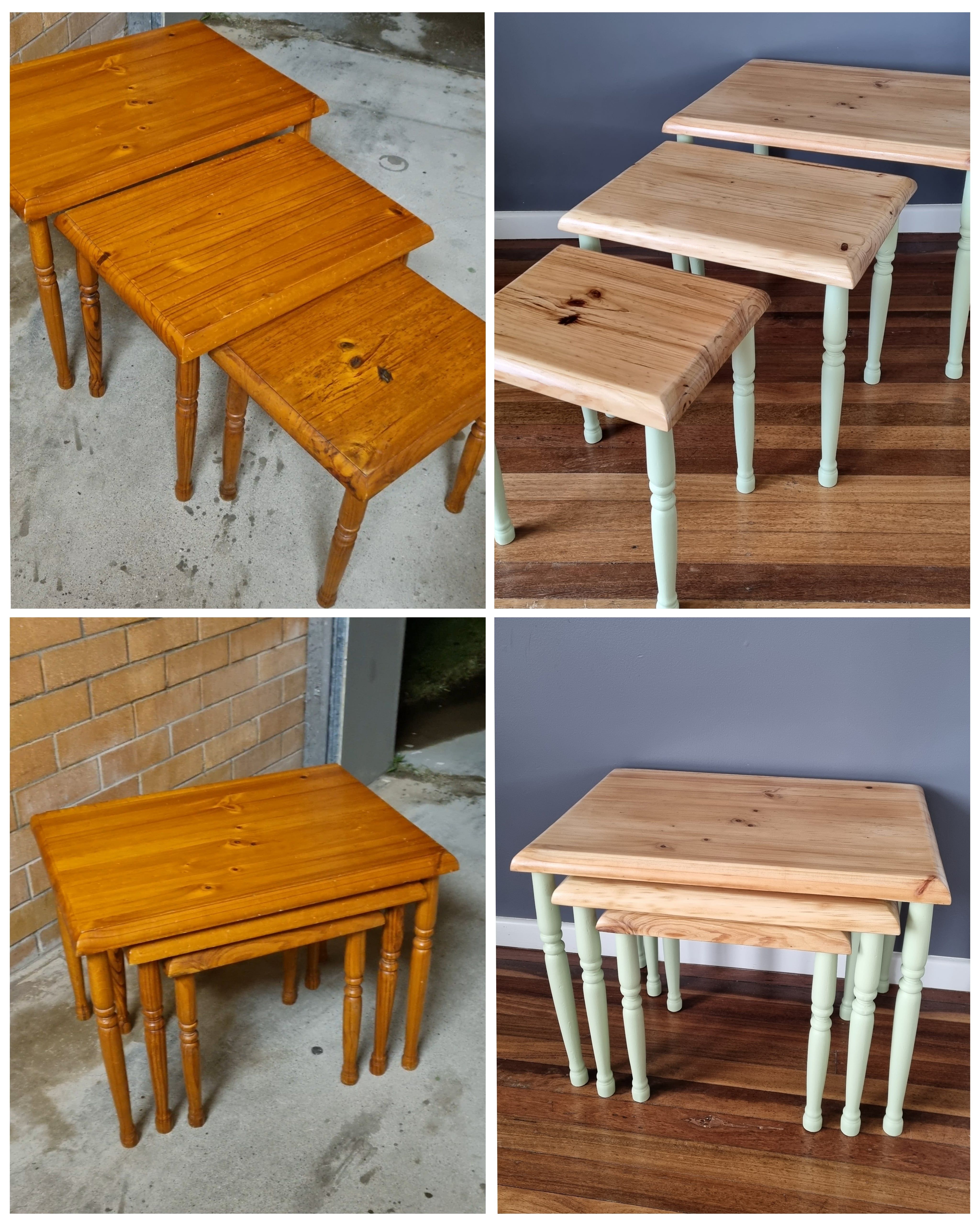 nest of tables upcycled