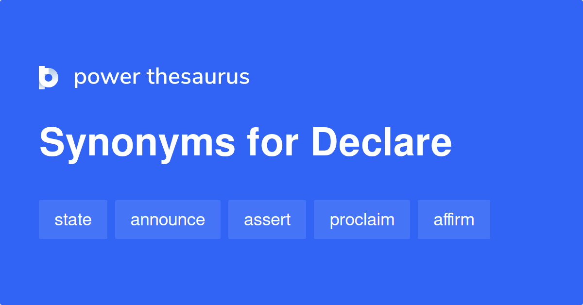 declare thesaurus