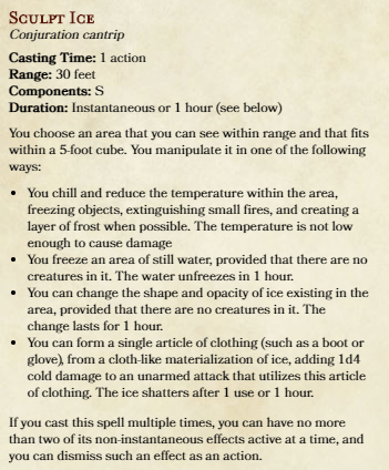 sculpt spells 5e