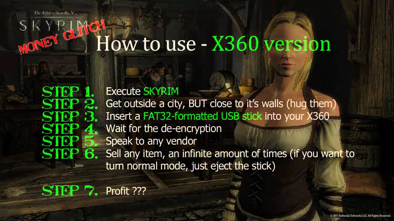 skyrim money cheat