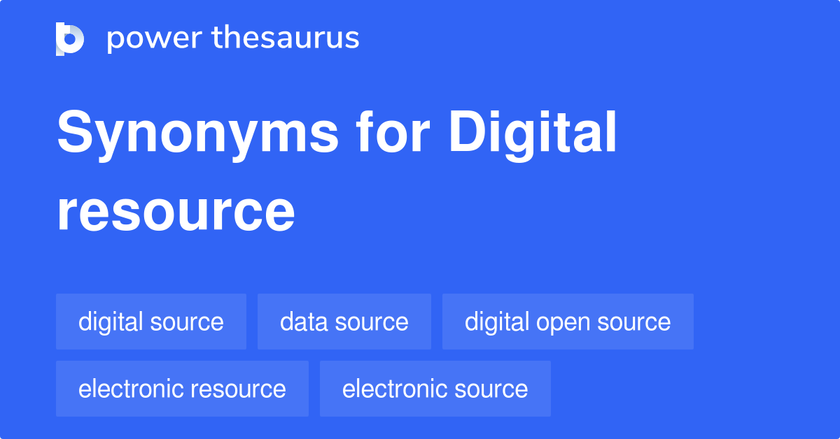 resources synonym