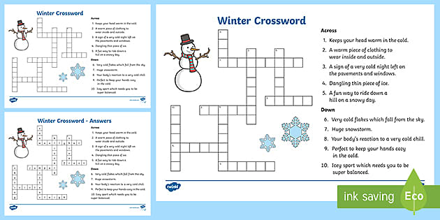 personification of winter crossword clue