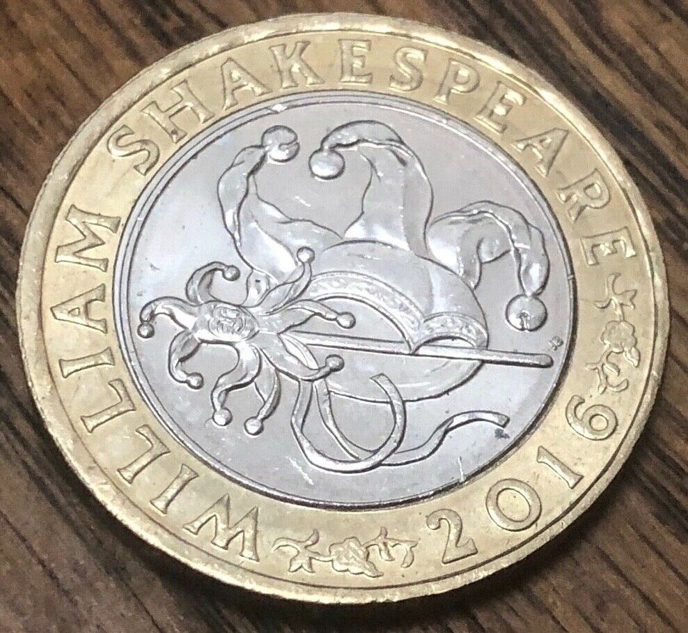 two pound coin shakespeare 2016