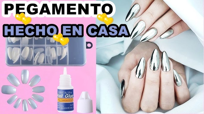 como pegar uñas postizas sin pegamento