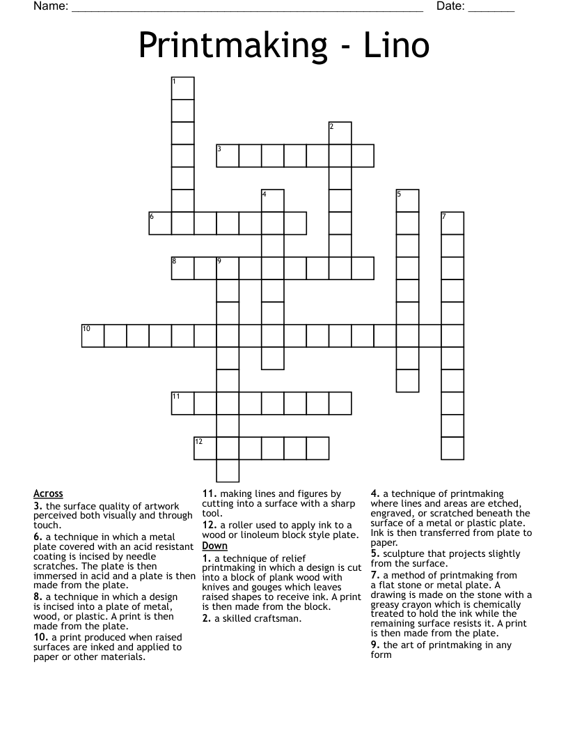 skilled craftsman crossword