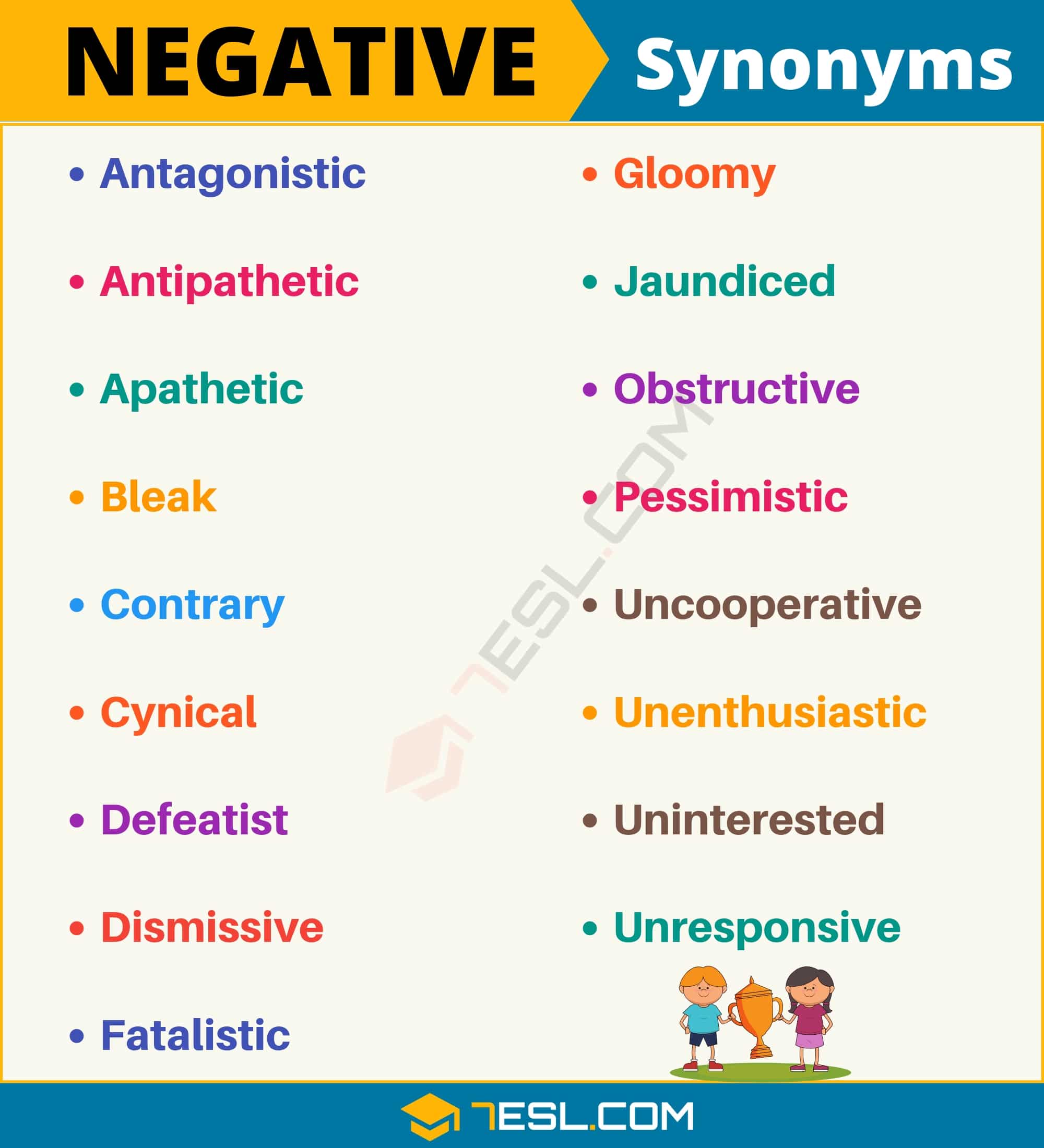 negative synonyme