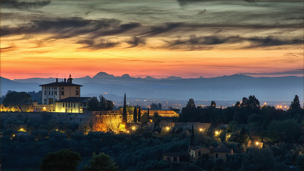 sunset time in italy