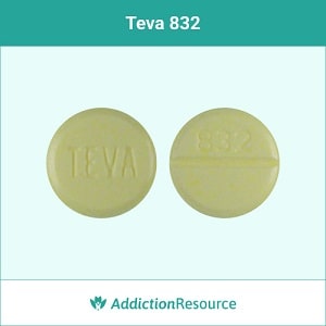 yellow pill teva 832