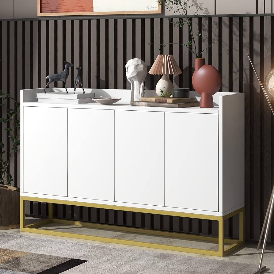 white sideboard buffet cabinet