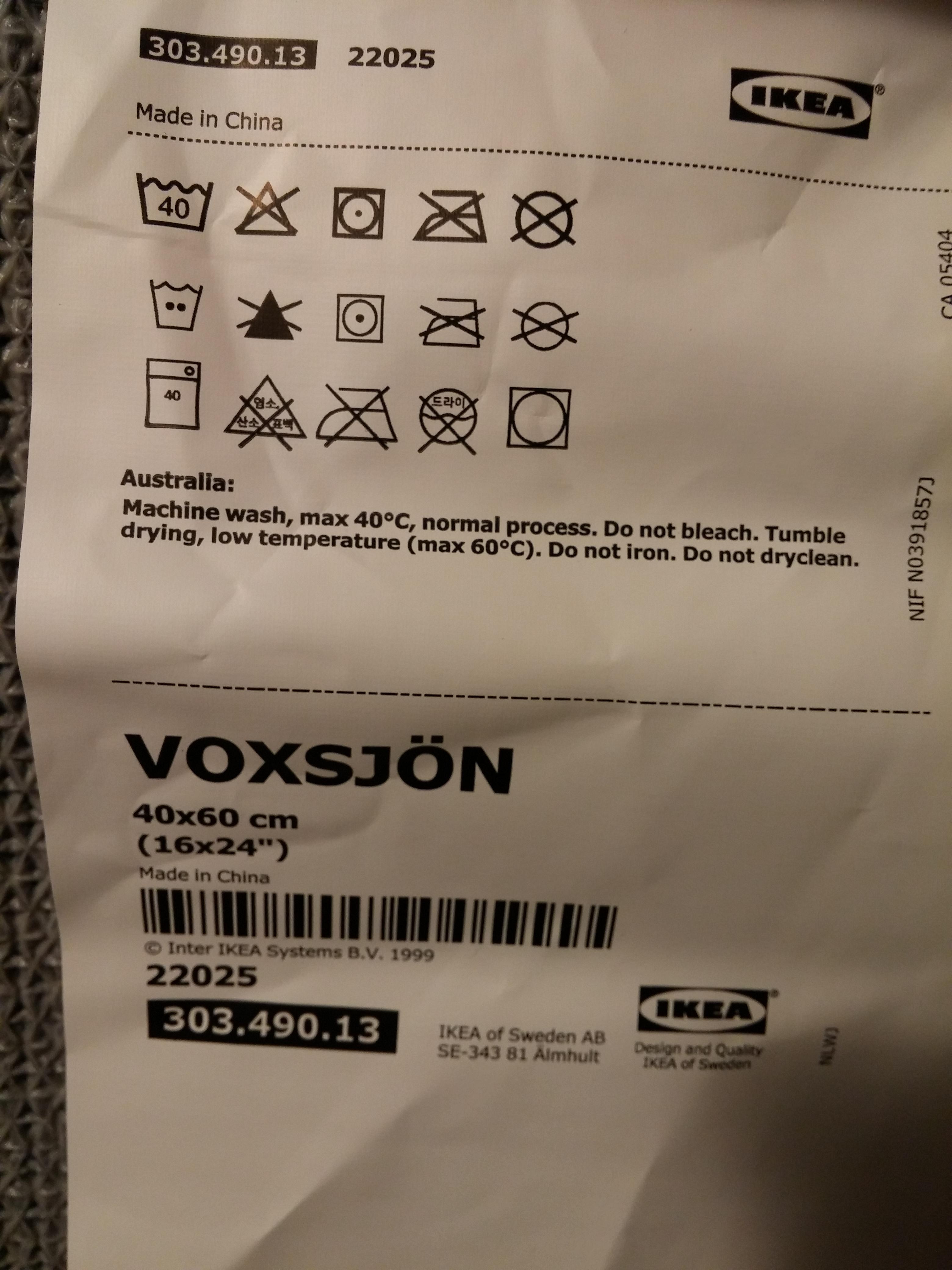 ikea wash symbols