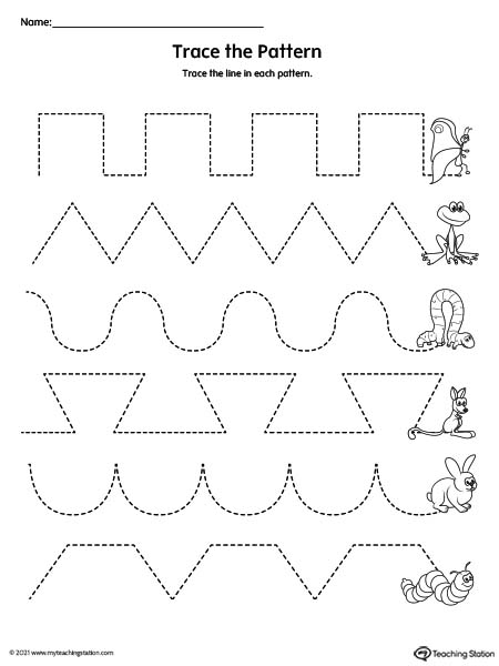 tracing patterns for preschoolers