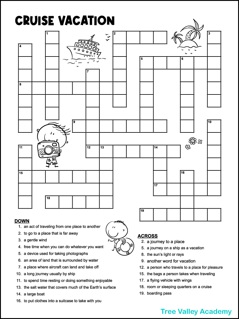 vacation spot crossword