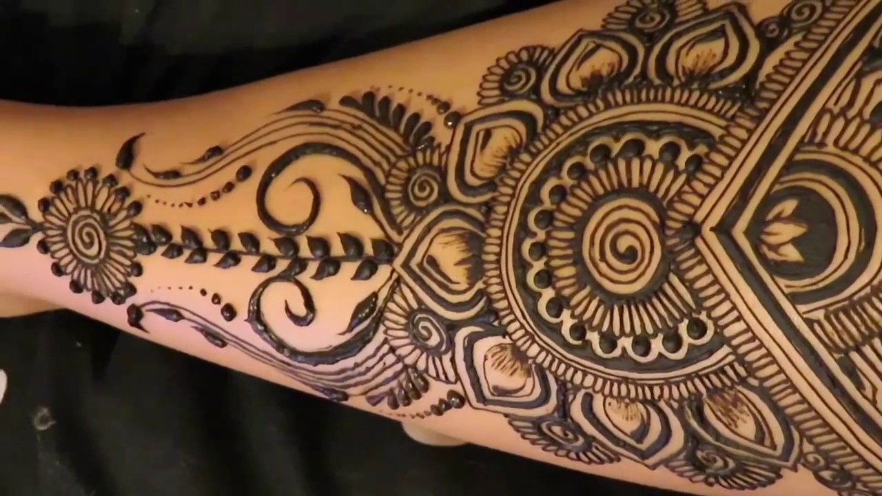 leg henna designs