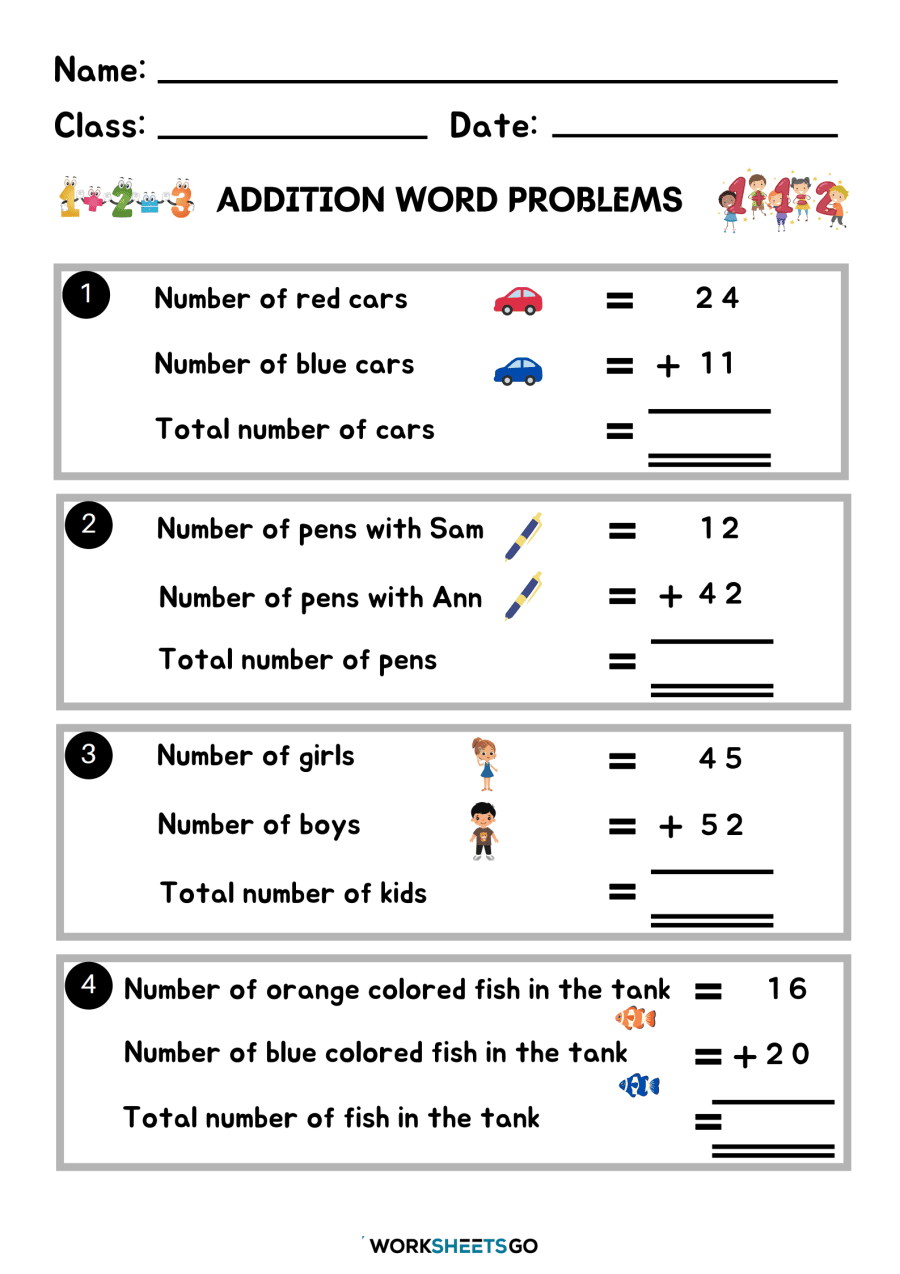 addition word problem