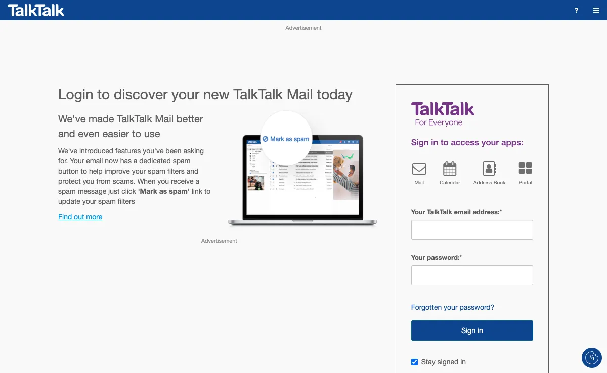 talktalk webmail