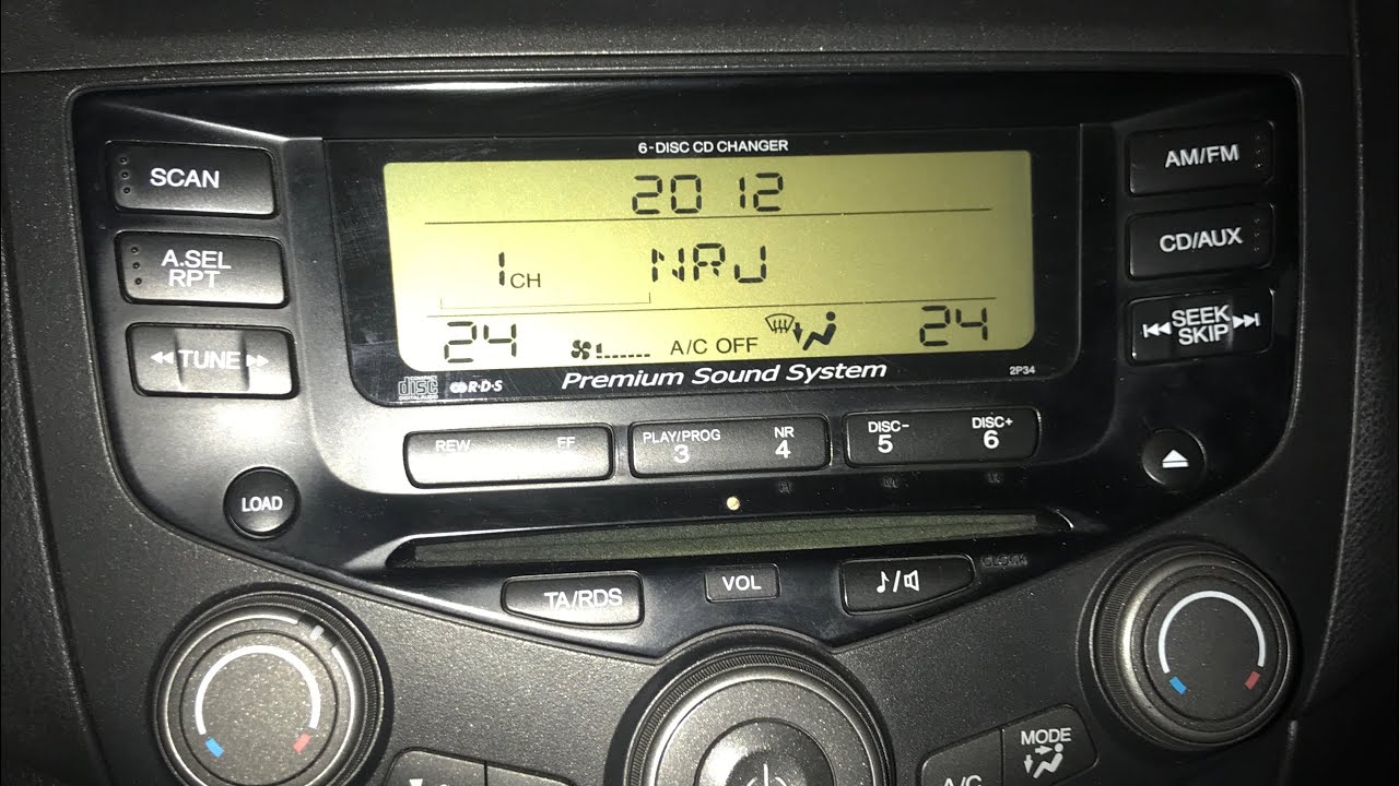 how to set the clock in a 2006 honda accord