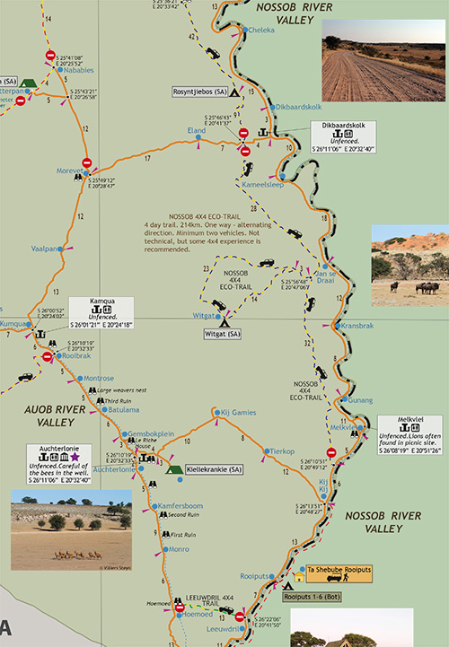 map kgalagadi transfrontier national park