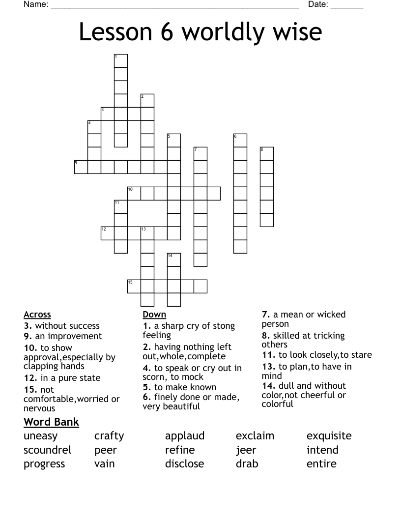 crossword clue scorn