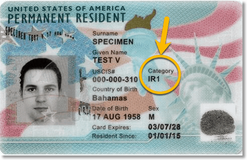 green card category ir1