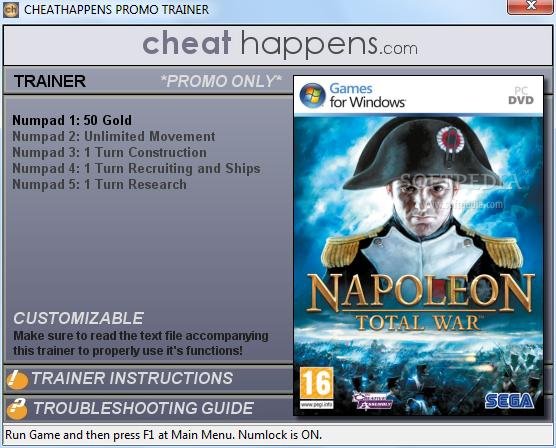 cheats napoleon total war