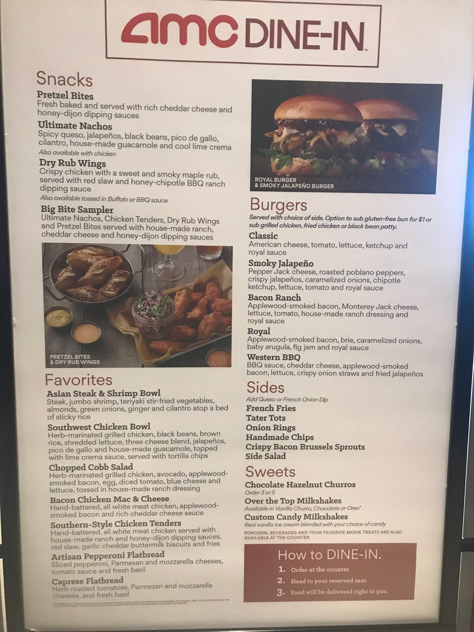 amc menu