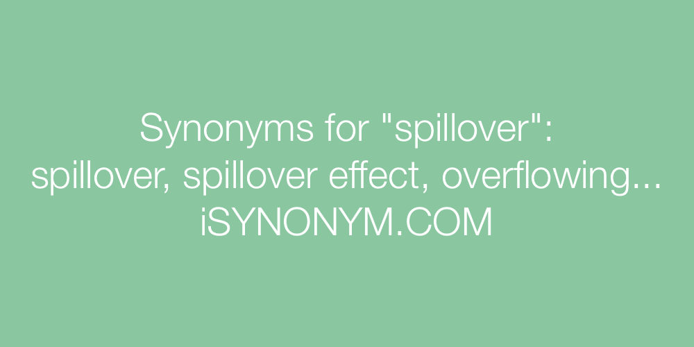 spillover synonym